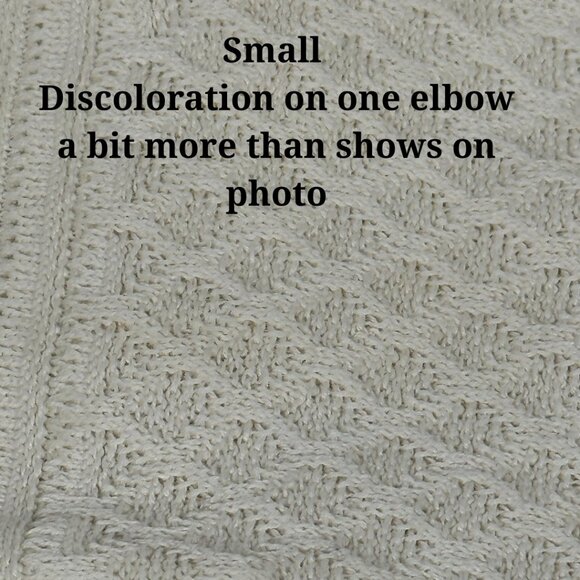 BCBG MAXAZRIA Cropped, Cream, Silk, Cotton Cardi Jacquard Classy Dreamy, M - Picture 6 of 8